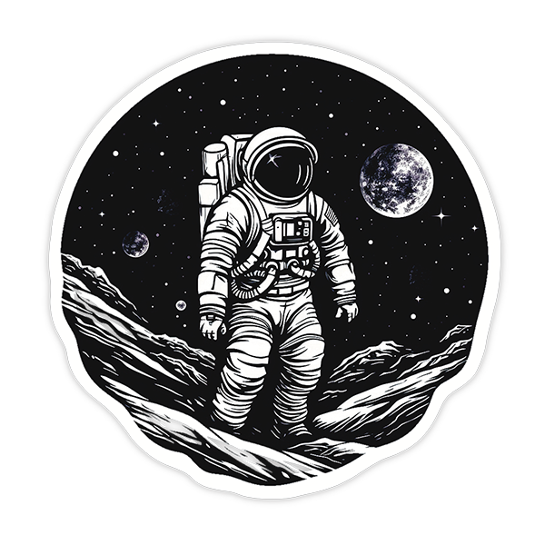 Fekete-fehér űrhajós